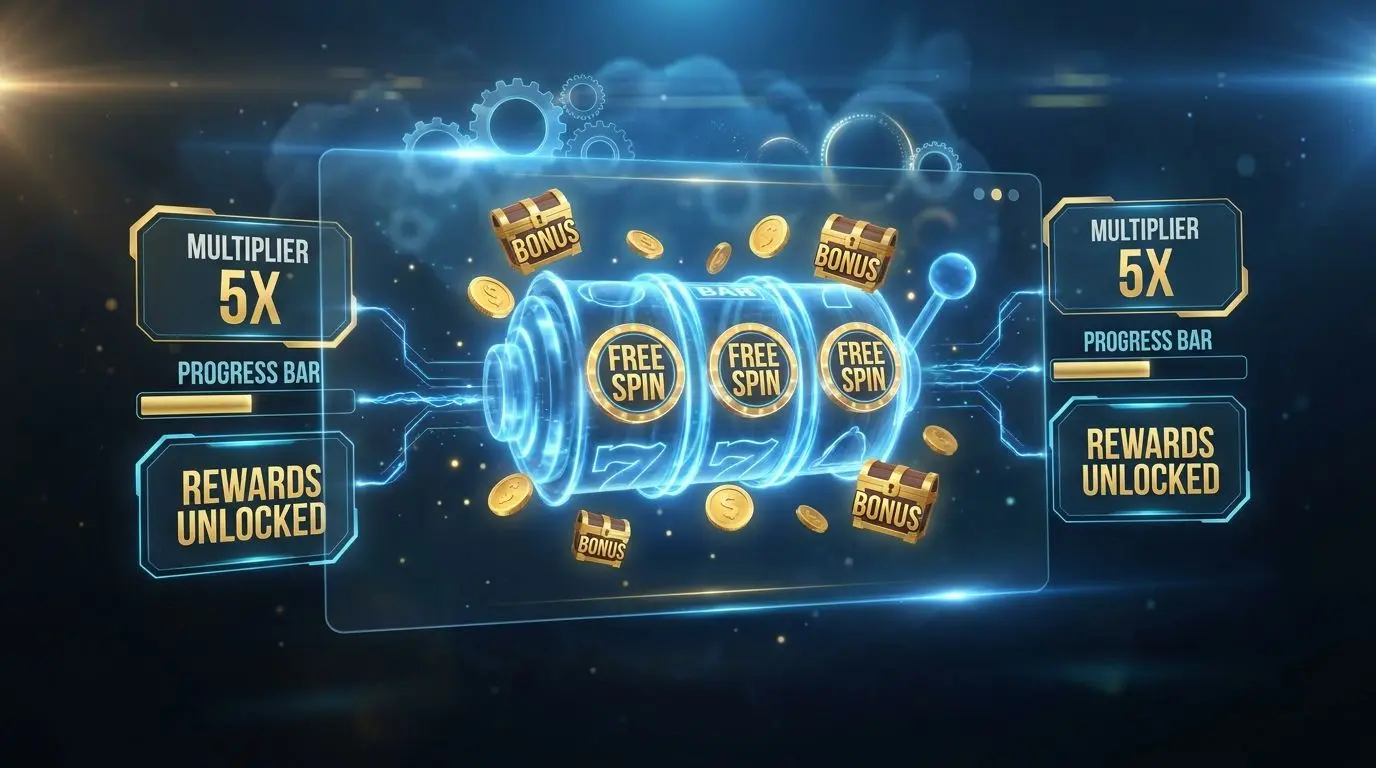 Ilustração conceptual de bónus de free spins