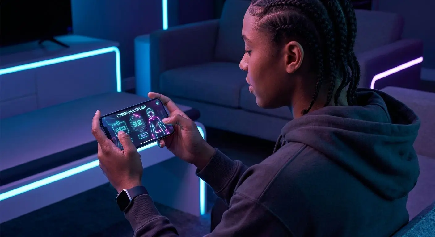 Crash game em ecrã de smartphone na app móvel