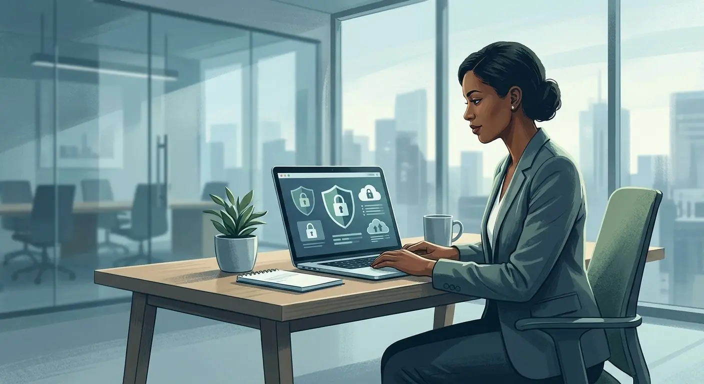 Ilustração de especialista em privacidade e compliance digital