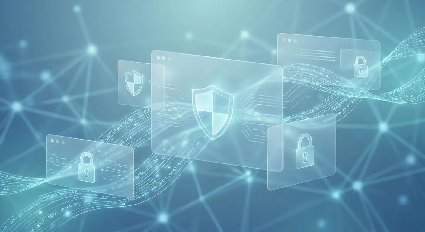 Fundo tecnológico sobre privacidade, segurança e proteção de dados online