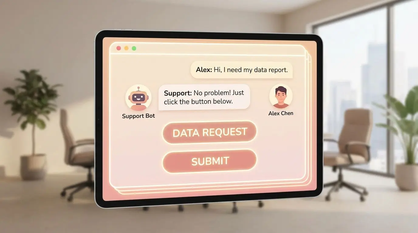 Interface de apoio para pedido de acesso a dados